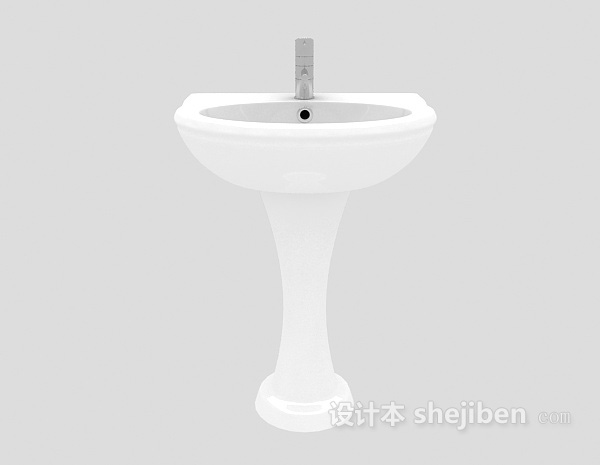 现代风格亚克力材料洗手池3d模型下载