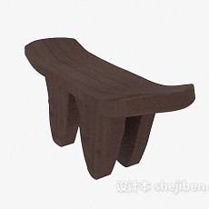 原木凳3d模型下载