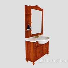 家具浴柜、浴镜组合3d模型下载