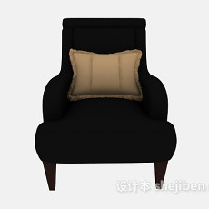 实木沙发躺椅3d模型下载