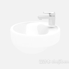 白色洗手池3d模型下载