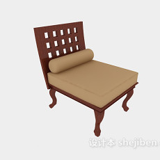 田园休闲沙发椅3d模型下载