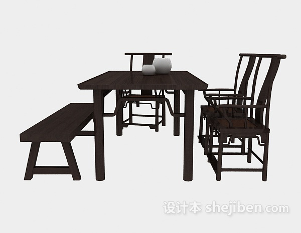 传统中式餐桌餐椅