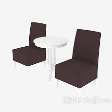 简约桌椅3d模型下载