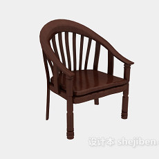 中式传统休闲椅3d模型下载