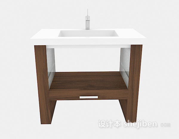 现代风格小型家居浴柜3d模型下载