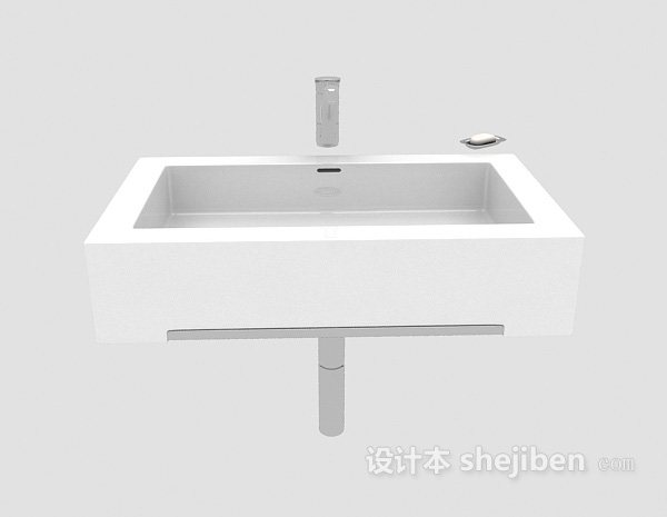 现代风格卫生间洗手池3d模型下载