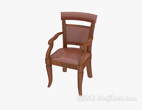 免费欧式风格木椅3d模型下载