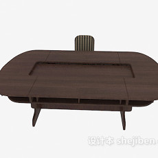 办公会议桌椅3d模型下载