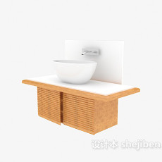 陶瓷白色洗手台3d模型下载