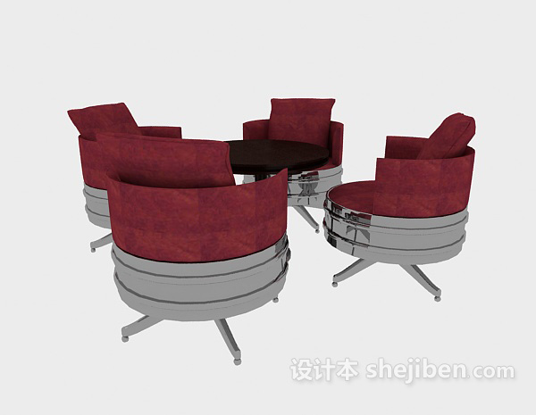现代风格精美时尚桌椅3d模型下载