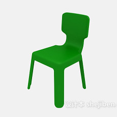 绿色儿童椅子3d模型下载