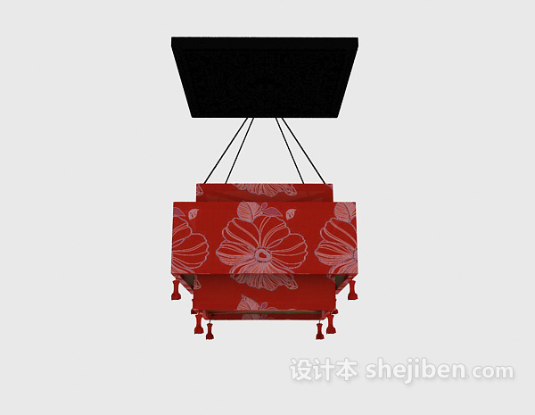 中式风格中式古典吊灯3d模型下载