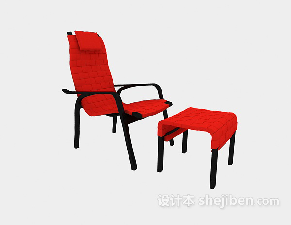 红色休闲椅凳