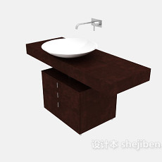 中式风格浴柜3d模型下载