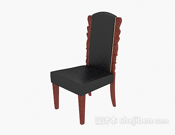 家居高背餐椅3d模型下载