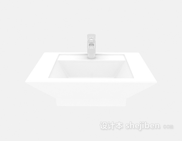现代风格亚克力材料洗手盆3d模型下载