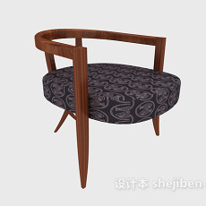 中式简约实木椅3d模型下载