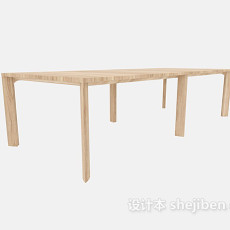 休闲木质长椅3d模型下载