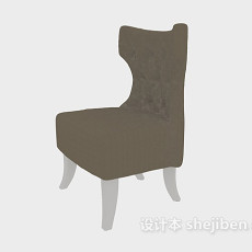 灰色美式家居椅3d模型下载