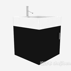 简约现代浴柜3d模型下载