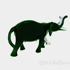 大象摆设品3d模型下载