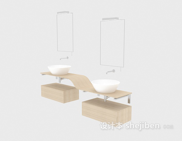 家居木质浴柜3d模型下载