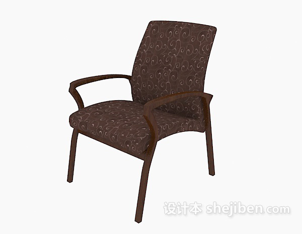 现代木质休闲椅3d模型下载