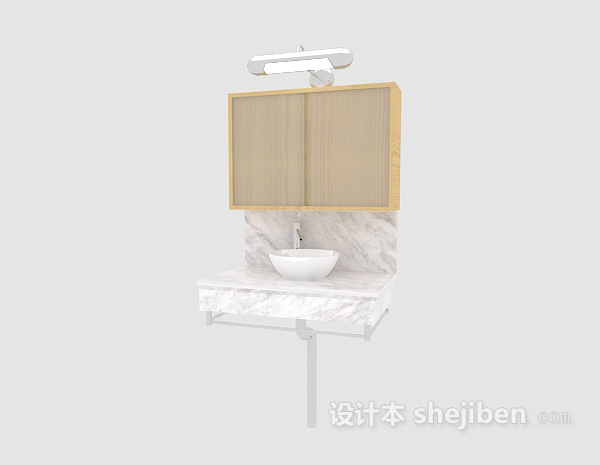 免费现代简约家居浴柜3d模型下载