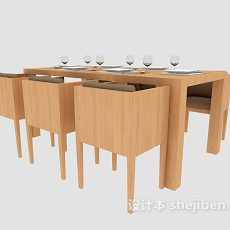 时尚家居餐椅3d模型下载