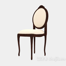 实木梳妆椅3d模型下载