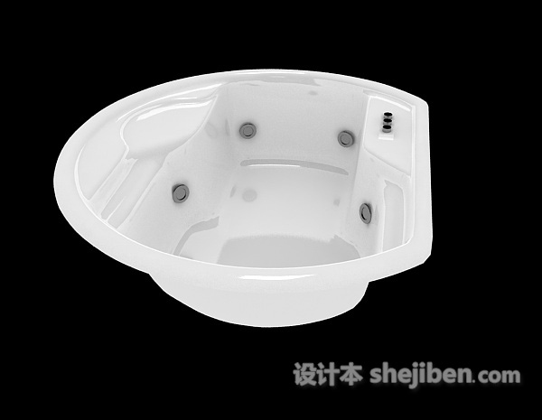 陶瓷大口浴缸3d模型下载