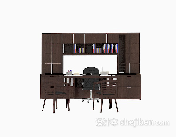 现代风格经理室办公桌3d模型下载