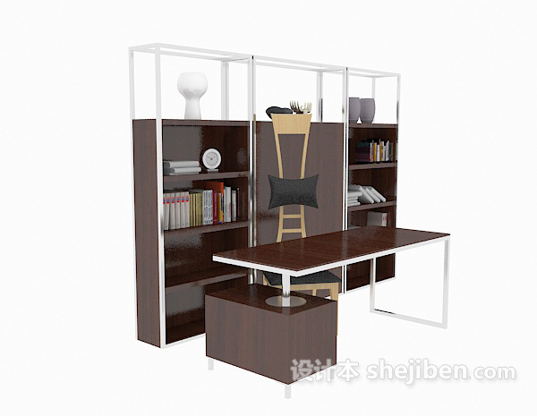 现代书桌、书柜