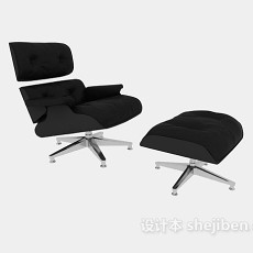黑色办公椅凳3d模型下载
