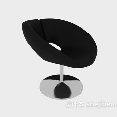 现代黑色休闲椅子3d模型下载