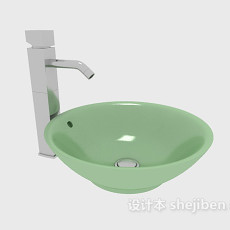 圆形洗手盆3d模型下载