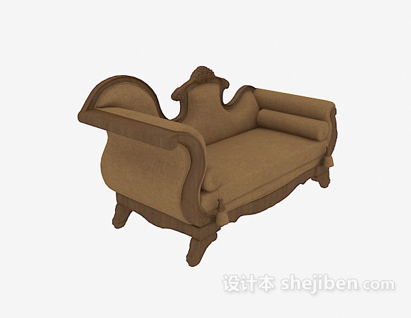 棕色躺椅单人沙发