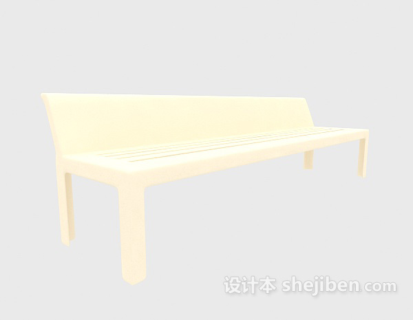 休闲长椅凳3d模型下载
