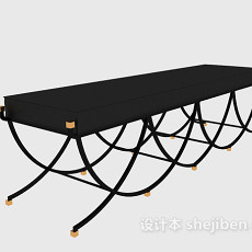 户外折叠长凳3d模型下载