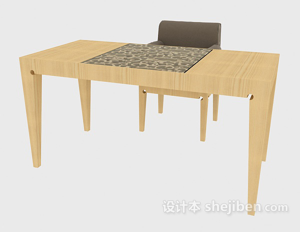 现代简约实木书桌