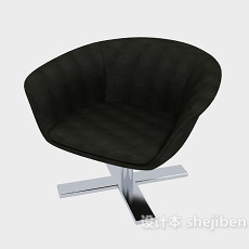 黑色现代休闲椅3d模型下载