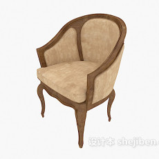单人咖啡椅3d模型下载