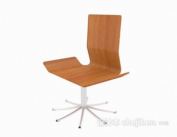 实木简约椅子3d模型下载