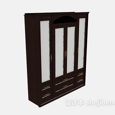 古典中式衣柜3d模型下载