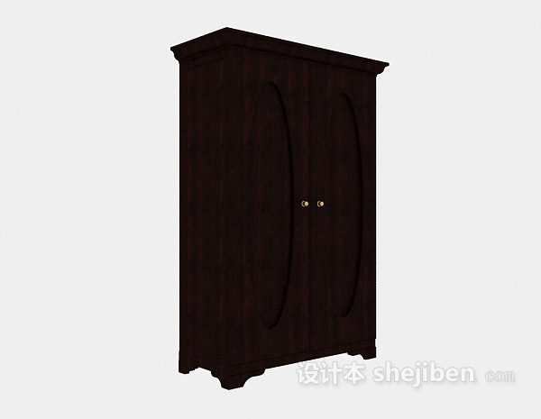 古典中式两门衣柜
