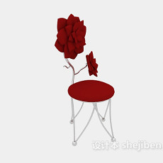 创意玫瑰休闲椅3d模型下载