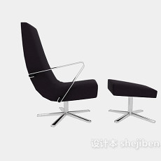 黑色休闲椅凳3d模型下载