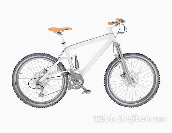 现代风格男士自行车3d模型下载
