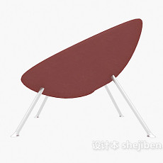 红色椅子3d模型下载